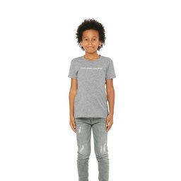 Youth Jersey T-Shirt - Athletic Heather, Size L with Dad Joke design