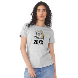Womens Jersey Short Sleeve Tee - Athletic Heather, Size S with Graduate Year design