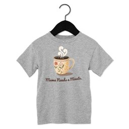 Toddler Jersey Short Sleeve Tee - Athletic Heather, Size 2T with Mama Needs a Minute design