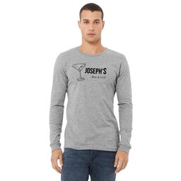 Unisex Long Sleeve Tee - Athletic Heather, Size L with Martini Time design