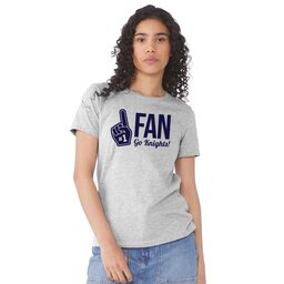 Womens Jersey Short Sleeve Tee - Athletic Heather, Size S with Number One Fan design