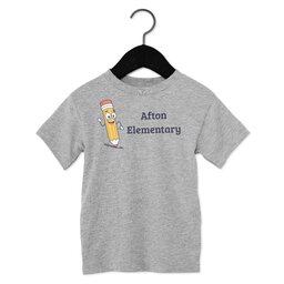 Toddler Jersey Short Sleeve Tee - Athletic Heather, Size 2T with Pencil Icon design