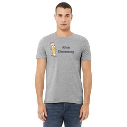 Unisex Jersey Tee - Athletic Heather, Size L with Pencil Icon design