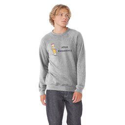 Unisex Sponge Fleece Raglan Sweatshirt - Athletic Heather, Size S with Pencil Icon design