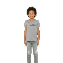 Youth Jersey T-Shirt - Athletic Heather, Size L with Pencil Icon design
