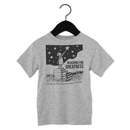 Toddler Jersey Short Sleeve Tee - Athletic Heather, Size 2T with Reach For The Stars design