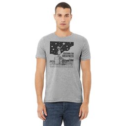 Unisex Jersey Tee - Athletic Heather, Size L with Reach For The Stars design