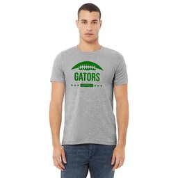 Unisex Jersey Tee - Athletic Heather, Size L with Simple Football design