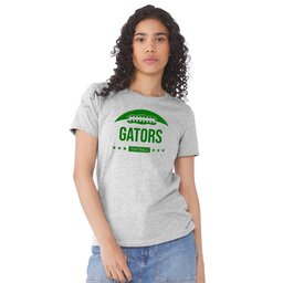 Womens Jersey Short Sleeve Tee - Athletic Heather, Size S with Simple Football design
