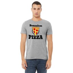 Unisex Jersey Tee - Athletic Heather, Size L with Slice Icon design