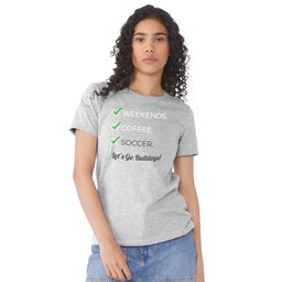 Womens Jersey Short Sleeve Tee - Athletic Heather, Size S with Sports Parents design