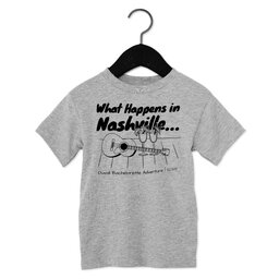 Toddler Jersey Short Sleeve Tee - Athletic Heather, Size 2T with What Happens In Nashville design