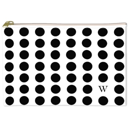 6x8 Accessory Pouch with Black Dots Initial design