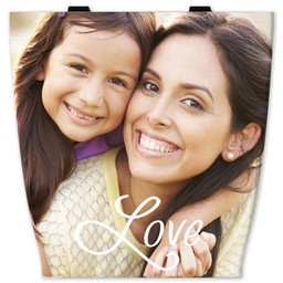 13x13 Canvas Tote with Elegant Print - Love design