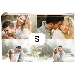 6x8 Accessory Pouch with Fancy Monogram Collage design