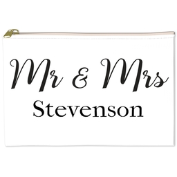 6x8 Accessory Pouch with Mr and Mrs design