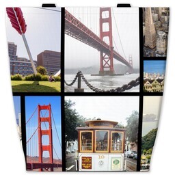 13x13 Canvas Tote with Simple Photogrid design