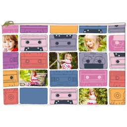 6x8 Accessory Pouch with Retro Tapes design