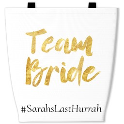 16x16 Canvas Tote with Team Bride design