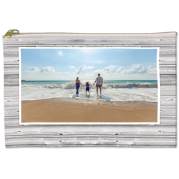 6x8 Accessory Pouch with Wood Plank design