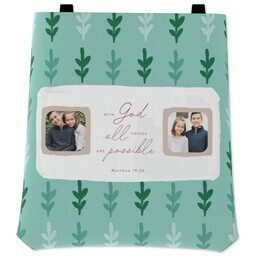 Woven Tapestry Tote with Folksy Foliage Blessings design