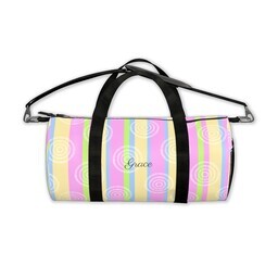 Photo Duffle Small with Stripe with Circles design