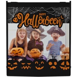 Grocery Tote with Black Happy Halloween design