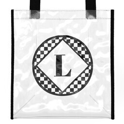 Stadium Tote Bag with Checkered Emblem design