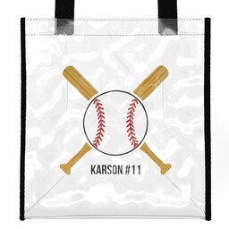 Stadium Tote Bag with Crossed Bats design
