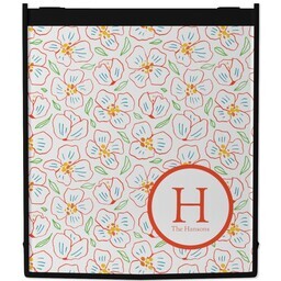 Grocery Tote with Flowery Drawings design