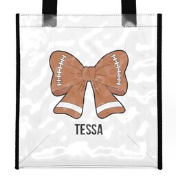 Stadium Tote Bag with Football Bow design
