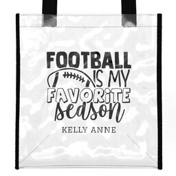 Stadium Tote Bag with Football Is My Favorite Season design