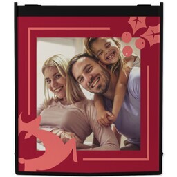 Grocery Tote with Reindeer and Mistletoe design