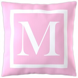 20x20 Throw Pillow with Classic Block Monogram design
