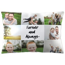 14x20 Throw Pillow with Forever and Always Collage design