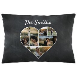 14x20 Throw Pillow with Heart Chalkboard Collage design