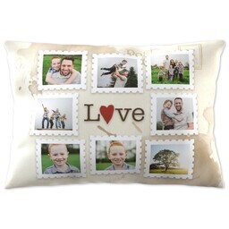 14x20 Throw Pillow with Love Letter Stamp design