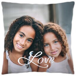20x20 Throw Pillow with Love Script design
