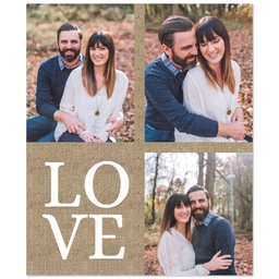 50x60 Plush Fleece Blanket with Burlap Love design