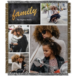 50x60 Photo Woven Throw with Chalkboard 2 design