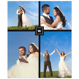 50x60 Plush Fleece Blanket with Classic Monogram Grid (Multiple Options) design