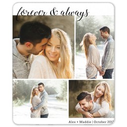 50x60 Sherpa Fleece Photo Blanket with Cursive Forever and Always design