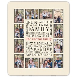 50x60 Sherpa Fleece Photo Blanket with Family Word Art design