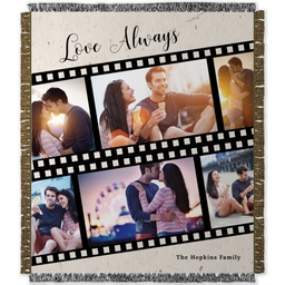 50x60 Photo Woven Throw with Filmstrip design