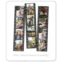 50x60 Sherpa Fleece Photo Blanket with Filmstrip Collage design