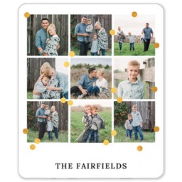 50x60 Sherpa Fleece Photo Blanket with Gold Dots design