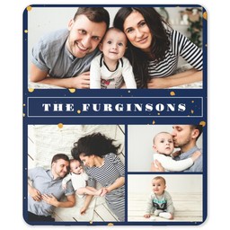 50x60 Sherpa Fleece Photo Blanket with Gold Splatters design