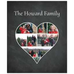 50x60 Plush Fleece Blanket with Heart Collage design