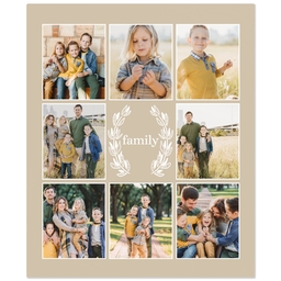 50x60 Plush Fleece Blanket with Laurel Family Collage design