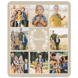 50x60 Sherpa Fleece Photo Blanket with Laurel Family Collage design